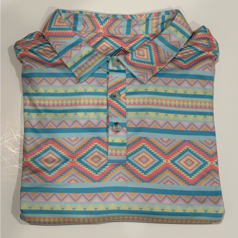 Men’s Burlebo geometric pattern polo